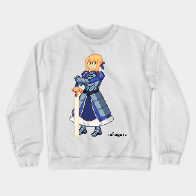 Saber (Fate Stay Night) Crewneck Sweatshirt by rafagars